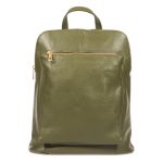 DE-0210OLIVE (1) - Γυναικείο δερμάτινο σακίδιο