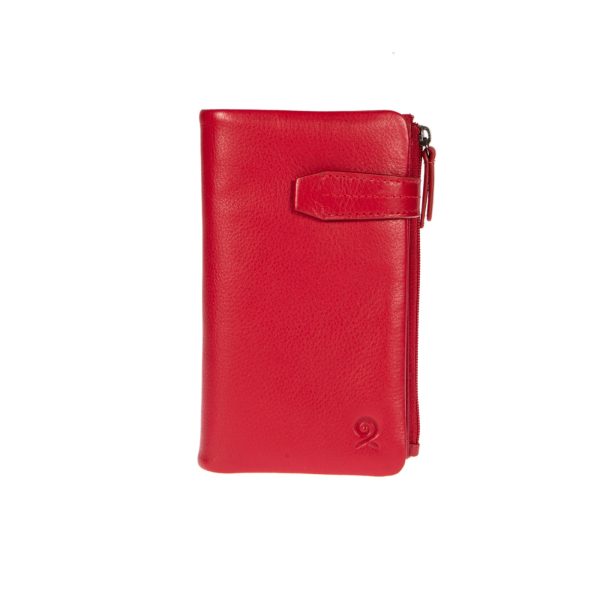 91612RED (1) - Δερμάτινο γυναικείο πορτοφόλι