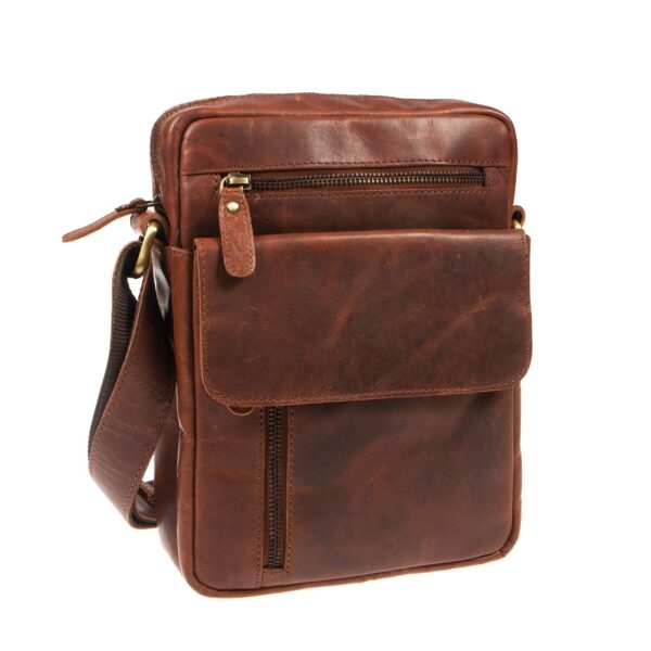 DE-1185 V (2) - Δερμάτινο τσαντάκι χιαστί